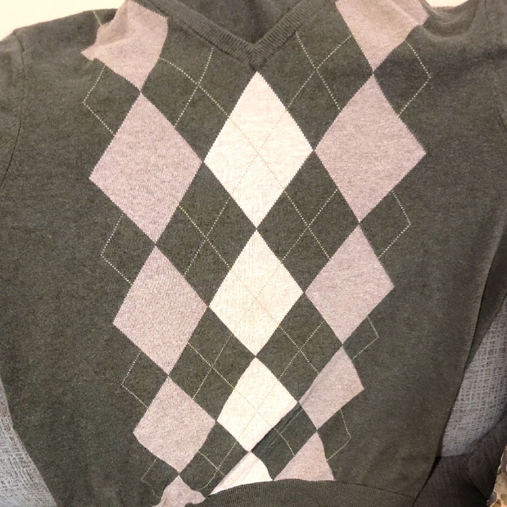 Argyle V-Neck Sweater